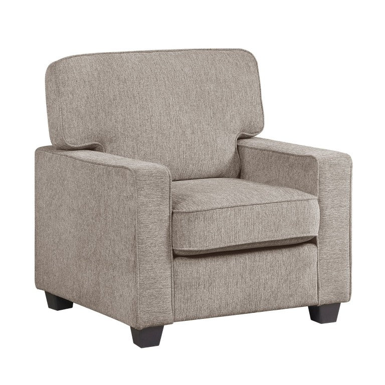 English Elm Reclining Chenille Accent Chair with Pocket Coil Comfort for Modern Living Spaces B011P576189