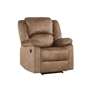 English Elm Fabric Power Recliner with Pillow Top Arms and Ear Back for Modern Living Rooms B011P576456