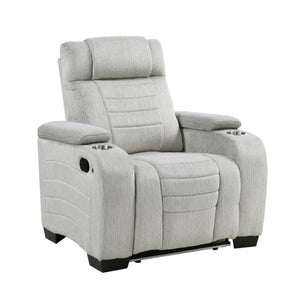 English Elm Luxury Wall Hugger Recliner with LED Base Glow Storage Arms and Microfiber Seating B011P576465