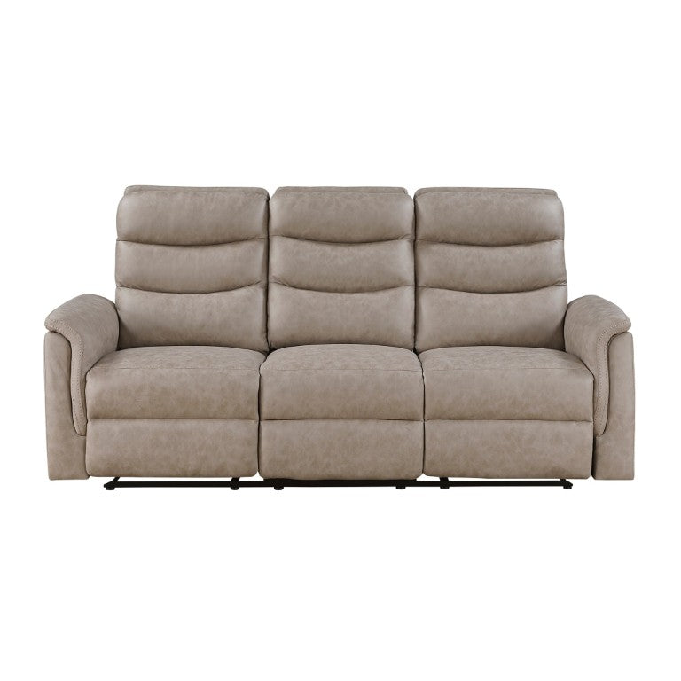 English Elm Reclining Microfiber Sofa with Wall Hugger Design Cup Holders and Pocket Coil Comfort B011P576769