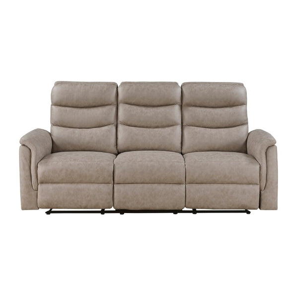 English Elm Reclining Microfiber Sofa with Wall Hugger Design Cup Holders and Pocket Coil Comfort B011P576769
