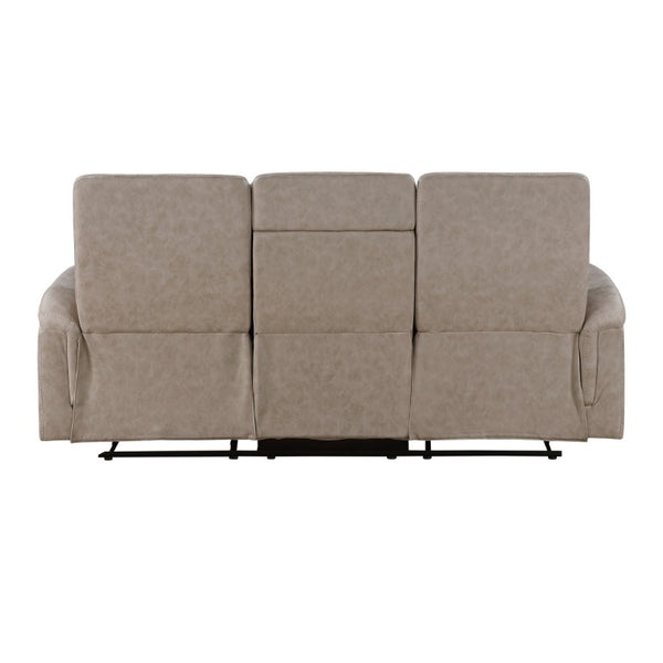 English Elm Reclining Microfiber Sofa with Wall Hugger Design Cup Holders and Pocket Coil Comfort B011P576769