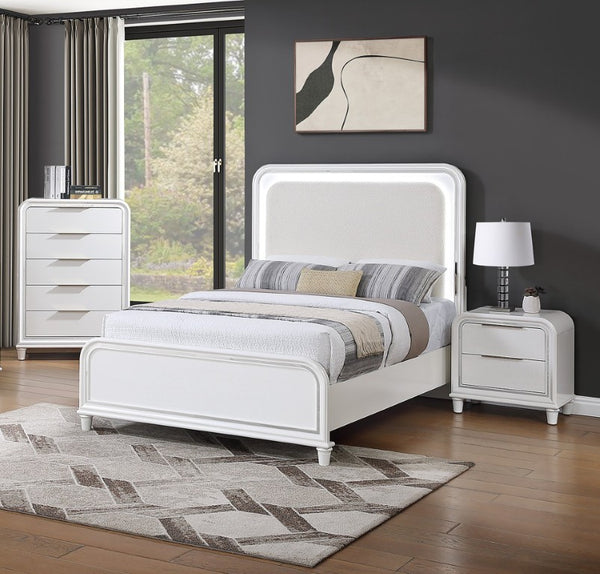 English Elm Classic Pearl White Six Drawer Dresser with Mirror Solid Wood Contemporary Bedroom 5 Drawer B011P577466