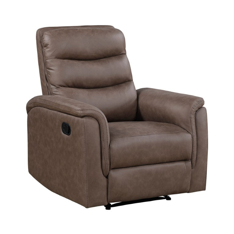 English Elm Modern Wall Hugger Recliner with Microfiber Upholstery and Pocket Coil Seating for Small Dens B011P577470