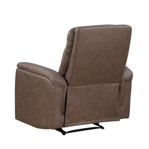 English Elm Modern Wall Hugger Recliner with Microfiber Upholstery and Pocket Coil Seating for Small Dens B011P577470