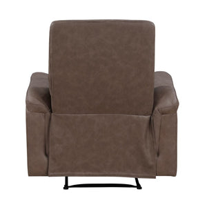 English Elm Modern Wall Hugger Recliner with Microfiber Upholstery and Pocket Coil Seating for Small Dens B011P577470