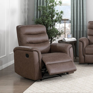 English Elm Modern Wall Hugger Recliner with Microfiber Upholstery and Pocket Coil Seating for Small Dens B011P577470
