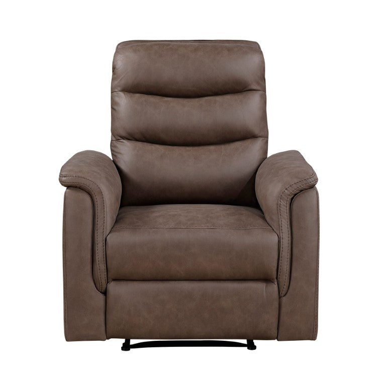 English Elm Modern Wall Hugger Recliner with Microfiber Upholstery and Pocket Coil Seating for Small Dens B011P577470
