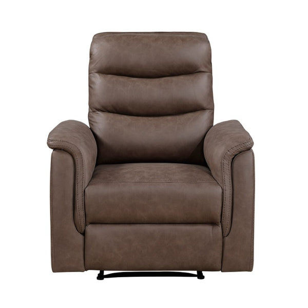 English Elm Modern Wall Hugger Recliner with Microfiber Upholstery and Pocket Coil Seating for Small Dens B011P577470