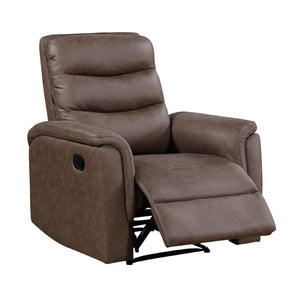 English Elm Modern Wall Hugger Recliner with Microfiber Upholstery and Pocket Coil Seating for Small Dens B011P577470