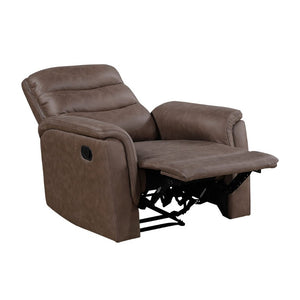 English Elm Modern Wall Hugger Recliner with Microfiber Upholstery and Pocket Coil Seating for Small Dens B011P577470