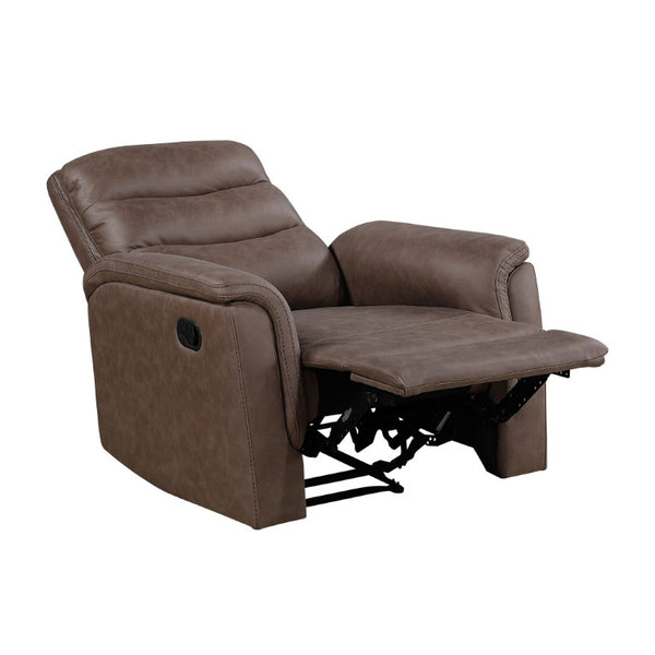 English Elm Modern Wall Hugger Recliner with Microfiber Upholstery and Pocket Coil Seating for Small Dens B011P577470