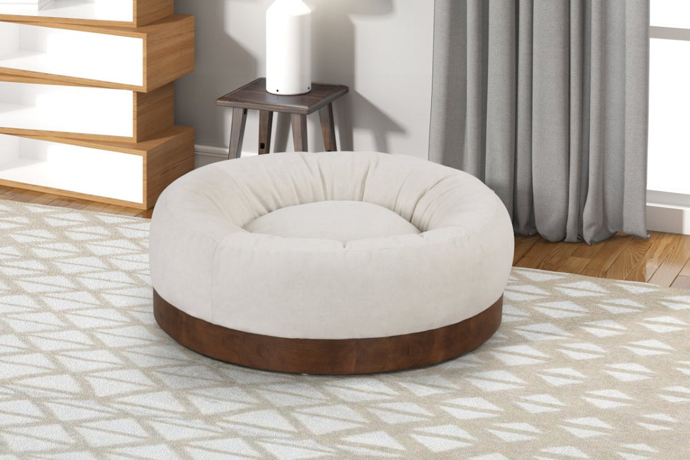 English Elm Relaxing Modern Pet Bed with Bentwood Frame and Plush Padding for Cats and Small Dogs B011P577474