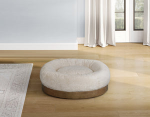 English Elm Relaxing Bentwood Circular Pet Bed with Plush Padding for Modern Minimalist Interiors B011P577475