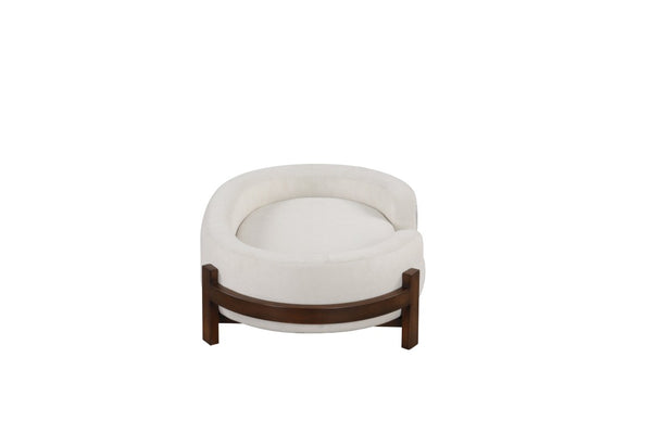 English Elm Calming Oval Pet Bed Solid Wood Frame Elevated Nest for Small and Medium Dogs B011P577476