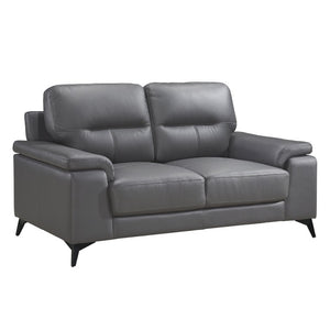 English Elm Love Seat Top Grain Leather Loveseat with Retro Profile and Pocket Coil Seating 66.75 inches B011P580712
