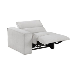 English Elm Power Reclining Sectional Chair with Adjustable Headrest USB Ports Microfiber Seat B011P580716