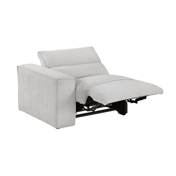 English Elm Power Reclining Sectional Chair with Adjustable Headrest USB Ports Microfiber Seat B011P580716