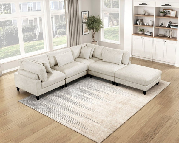 English Elm Storage Cube with Rolling Casters Microfiber Upholstered Living Room Seating Chest Beige Ottoman 40 x 40 x 20 inches B011P580728