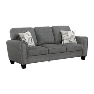 English Elm Sofa Deep Seated Chenille Upholstered Living Room Piece with Pocket Coil Support B011P580735