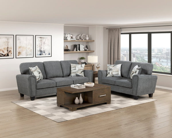 English Elm Sofa Deep Seated Chenille Upholstered Living Room Piece with Pocket Coil Support B011P580735