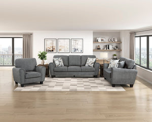 English Elm Sofa Deep Seated Chenille Upholstered Living Room Piece with Pocket Coil Support B011P580735