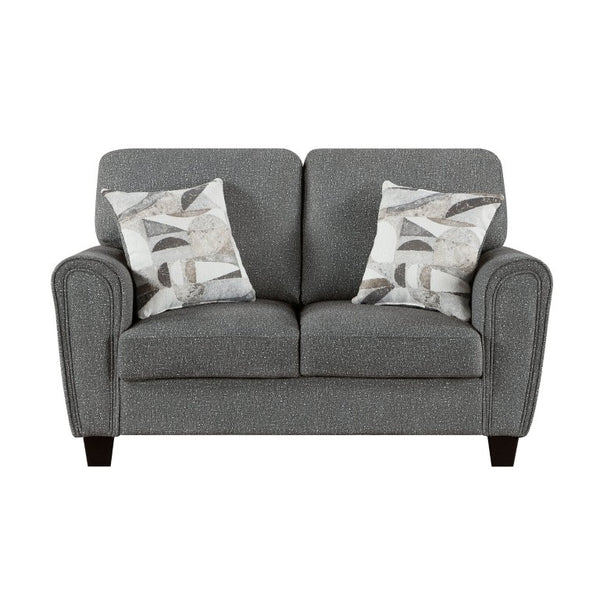 English Elm Love Seat Chenille Upholstered Two Sofa with Pocket Coil Support for Modern Rooms 62.5 x 37 x 37.5 inches B011P580736