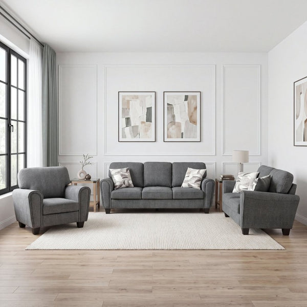 English Elm Love Seat Chenille Upholstered Two Sofa with Pocket Coil Support for Modern Rooms 62.5 x 37 x 37.5 inches B011P580736
