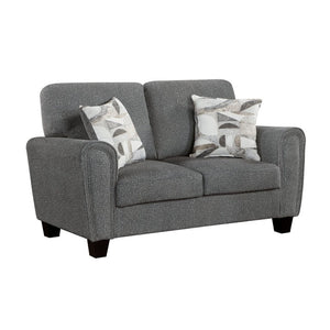 English Elm Love Seat Chenille Upholstered Two Sofa with Pocket Coil Support for Modern Rooms 62.5 x 37 x 37.5 inches B011P580736