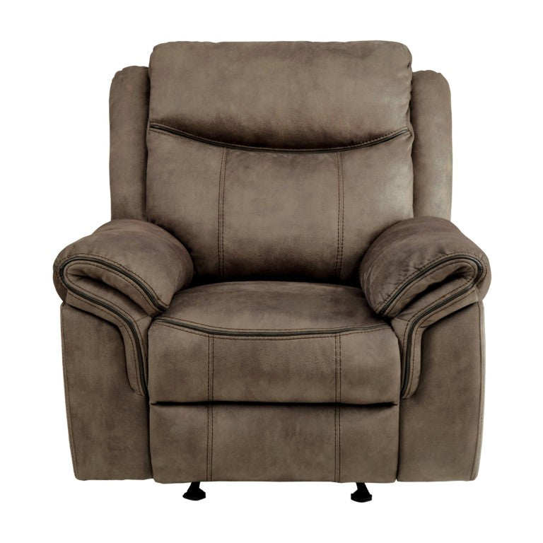 English Elm Glider Recliner with Pocket Coil Cushioning and Microfiber Upholstery for Living Rooms B011P580746