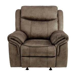 English Elm Glider Recliner with Pocket Coil Cushioning and Microfiber Upholstery for Living Rooms B011P580746