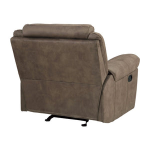 English Elm Glider Recliner with Pocket Coil Cushioning and Microfiber Upholstery for Living Rooms B011P580746