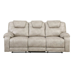 English Elm Sofa Mid-Century Velvet Upholstered with Walnut Legs and Pocket Coil Cushion Support Pewter Microfiber 87 L x 41 W x 41.5 H B011P580749