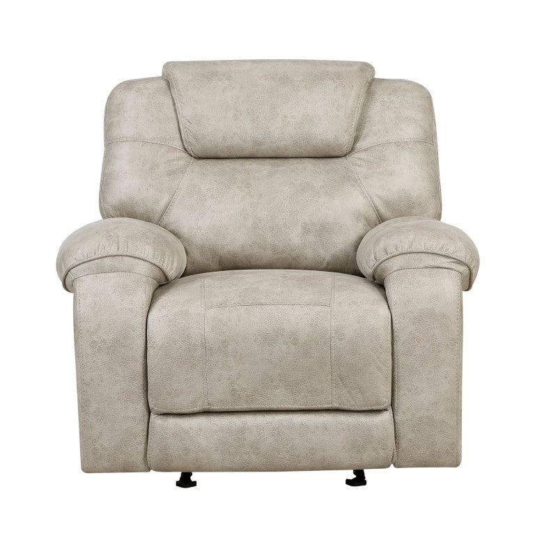 English Elm Glider Recliner with Pocket Coil Support and Microfiber Upholstery for Living Rooms B011P580751