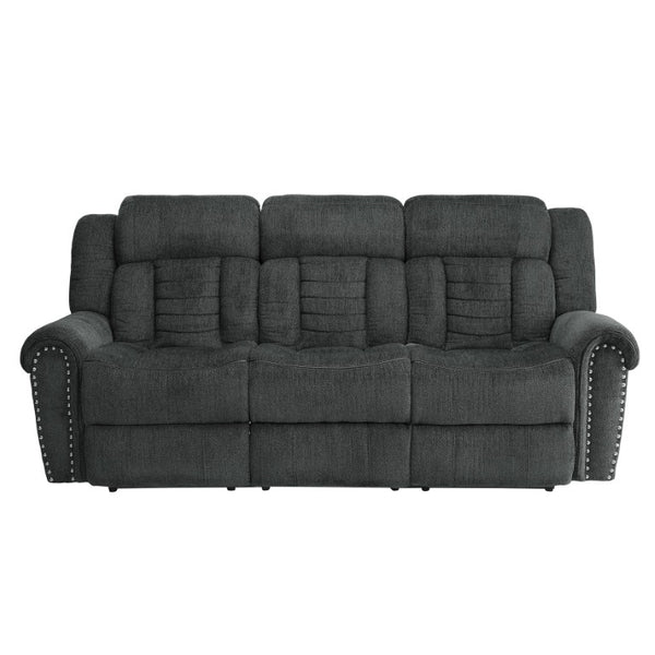 English Elm Sofa Mid-Century Velvet Upholstered with Walnut Legs and Pocket Coil Cushion Support Charcoal Grey Solid Wood 88 L x 40 W x 40 H B011P580752