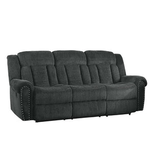 English Elm Sofa Mid-Century Velvet Upholstered with Walnut Legs and Pocket Coil Cushion Support Charcoal Grey Solid Wood 88 L x 40 W x 40 H B011P580752