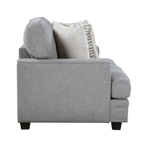 English Elm Love Seat Chenille Upholstered Loveseat with Nailhead Trim and Pocket Coil Cushions 65.5 x 39.5 x 37 B011P580754