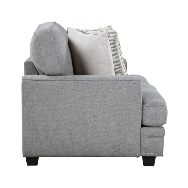 English Elm Love Seat Chenille Upholstered Loveseat with Nailhead Trim and Pocket Coil Cushions 65.5 x 39.5 x 37 B011P580754