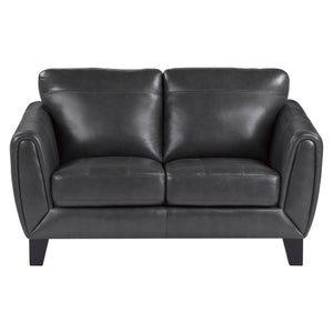 English Elm Love Seat Top Grain Leather Loveseat with Retro Profile and Pocket Coil Seating 61 inches B011P580757