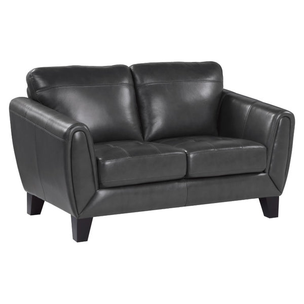 English Elm Love Seat Top Grain Leather Loveseat with Retro Profile and Pocket Coil Seating 61 inches B011P580757