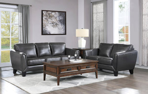 English Elm Love Seat Top Grain Leather Loveseat with Retro Profile and Pocket Coil Seating 61 inches B011P580757