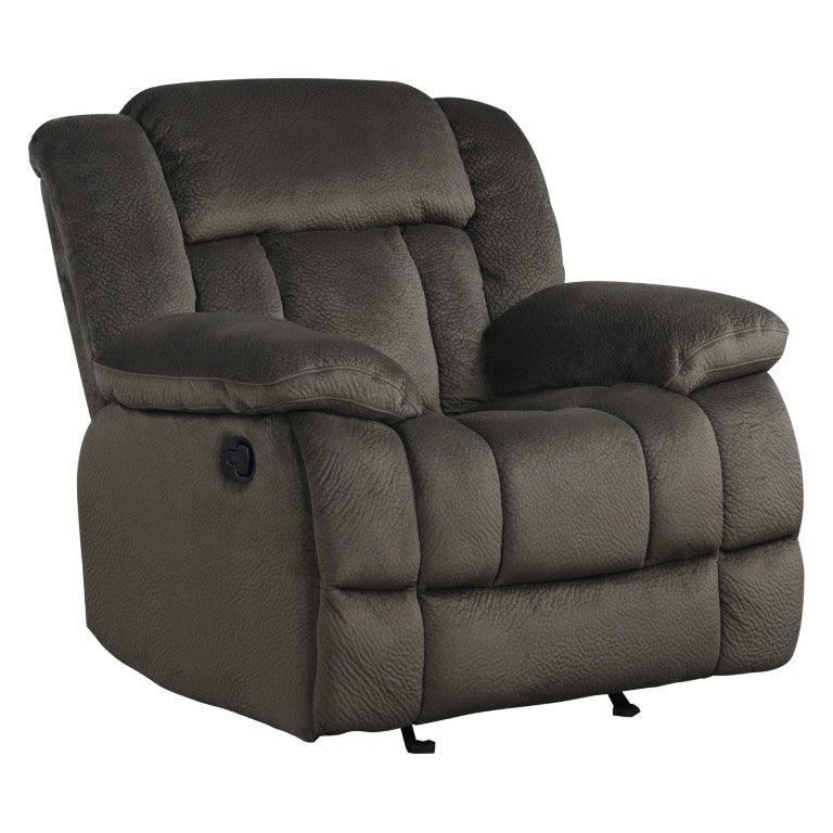 English Elm Glider Recliner with Plush Microfiber Upholstery Pocket Coil Support for Living Rooms B011P580761