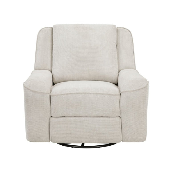 English Elm Swivel Recliner Chair Chenille Upholstered with 360 Degree Base for Living Room Comfort B011P580770