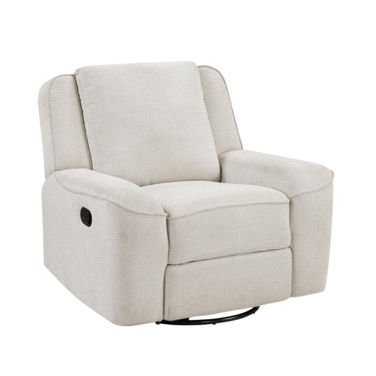 English Elm Swivel Recliner Chair Chenille Upholstered with 360 Degree Base for Living Room Comfort B011P580770