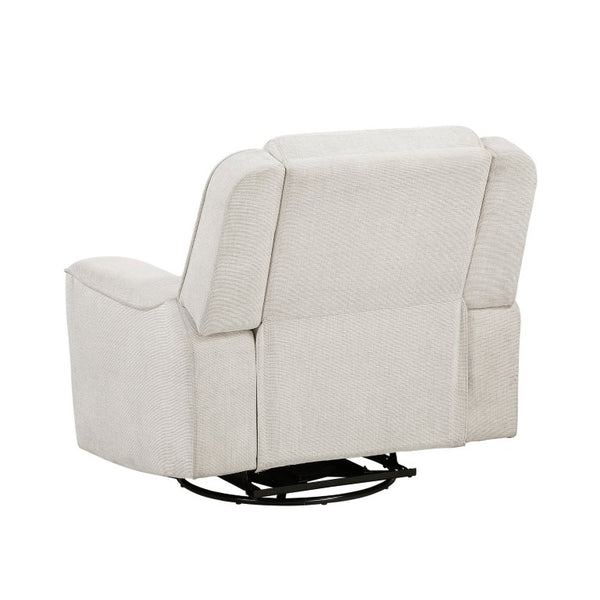 English Elm Swivel Recliner Chair Chenille Upholstered with 360 Degree Base for Living Room Comfort B011P580770