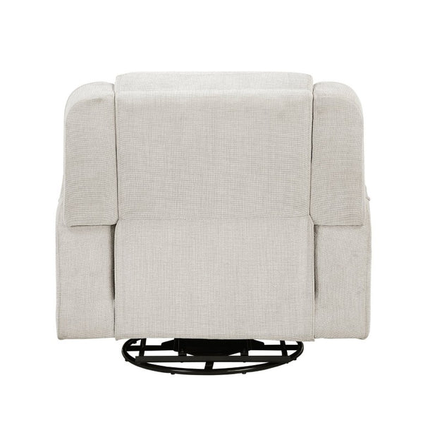 English Elm Swivel Recliner Chair Chenille Upholstered with 360 Degree Base for Living Room Comfort B011P580770
