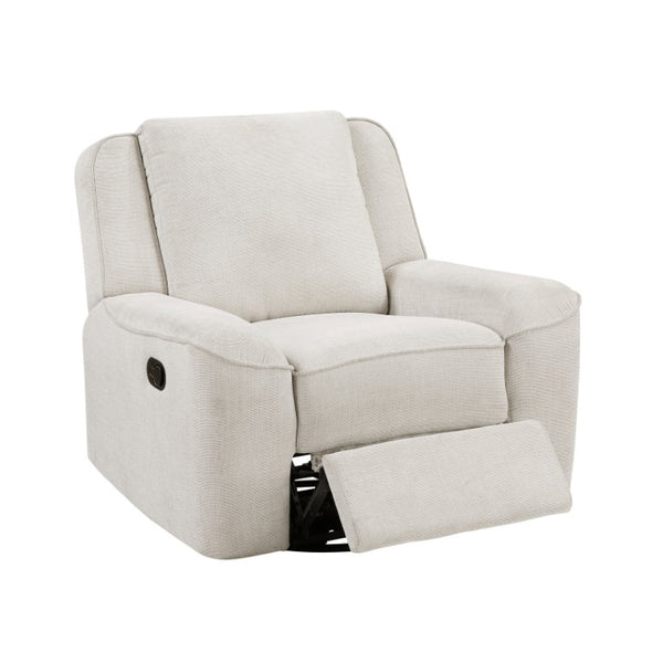 English Elm Swivel Recliner Chair Chenille Upholstered with 360 Degree Base for Living Room Comfort B011P580770