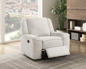 English Elm Swivel Recliner Chair Chenille Upholstered with 360 Degree Base for Living Room Comfort B011P580770