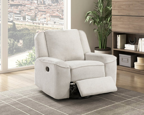 English Elm Swivel Recliner Chair Chenille Upholstered with 360 Degree Base for Living Room Comfort B011P580770