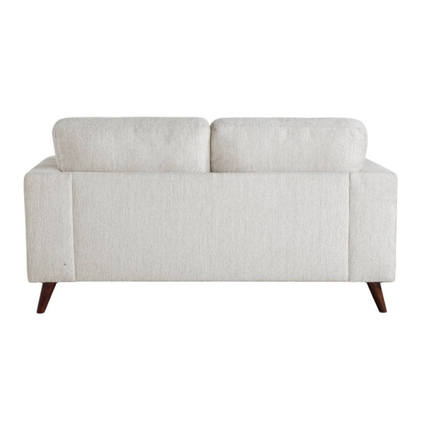 English Elm Love Seat Mid-Century Modern Chenille Upholstered Sofa with Tapered Legs and Pillows Silver 64 L x 34 W x 34 H B011P580773